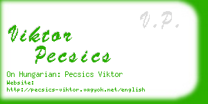 viktor pecsics business card